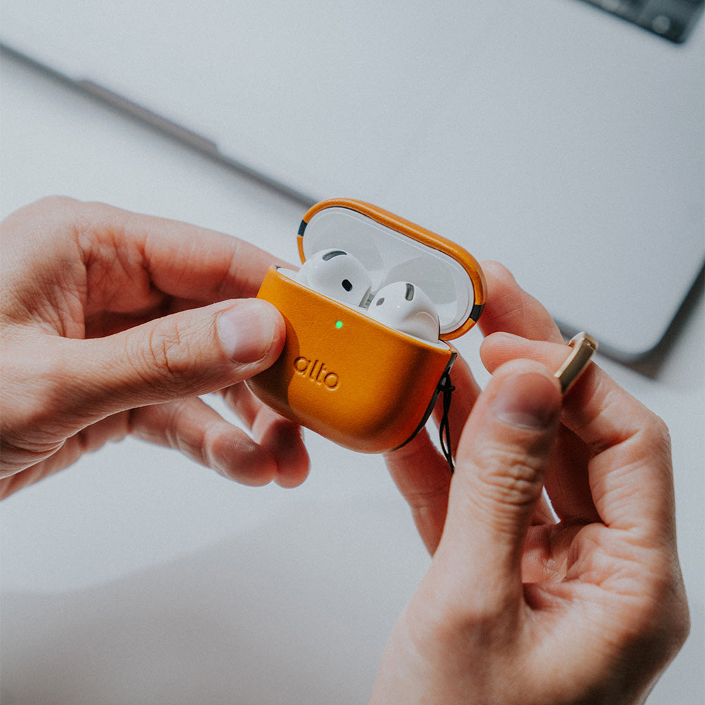惜福品 - AirPods 4 皮革保護套 - 焦糖棕