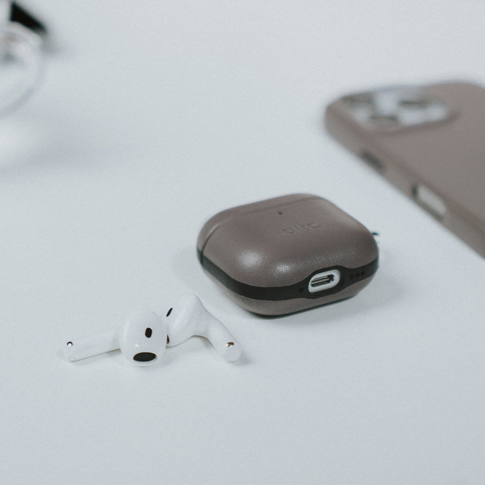 惜福品 - AirPods 4 皮革保護套 - 礫石灰