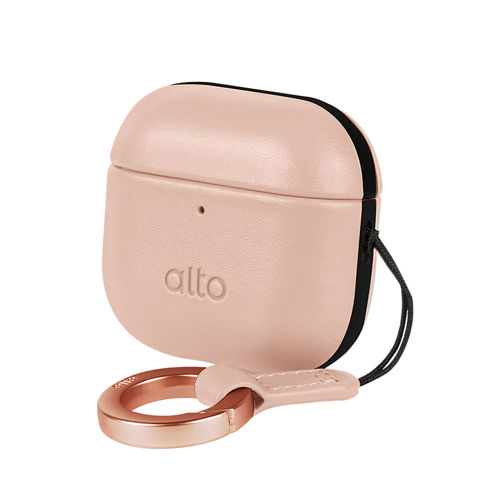 惜福品 - AirPods 4 皮革保護套 - 迷霧粉