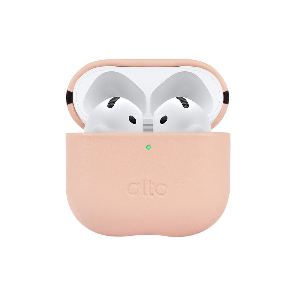 惜福品 - AirPods 4 皮革保護套 - 迷霧粉