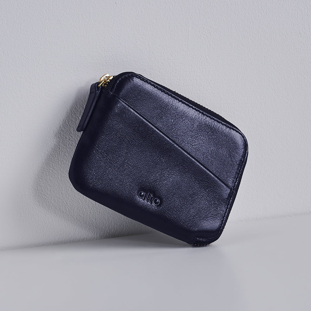 惜福品 - 皮革收納錢包 - 海軍藍