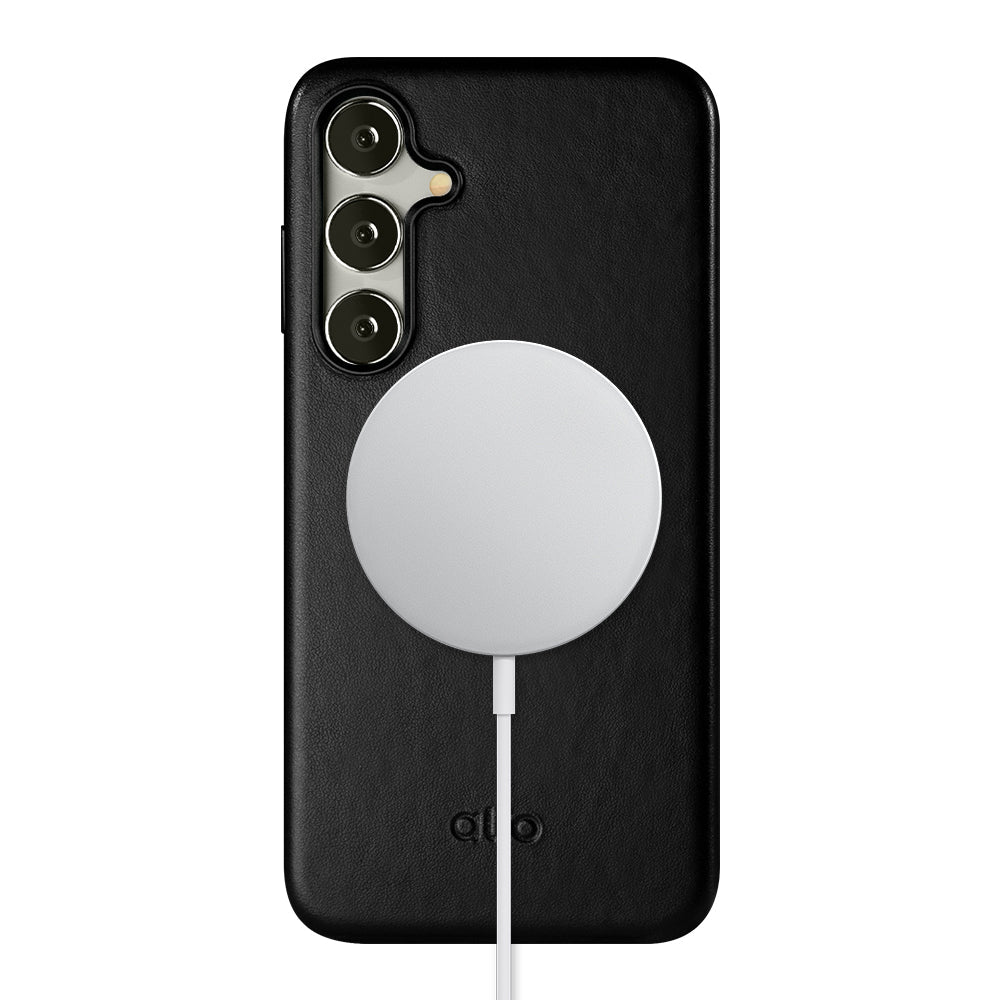 惜福品 - Samsung Galaxy S24 Plus Clop 磁吸皮革手機殼 - 渡鴉黑