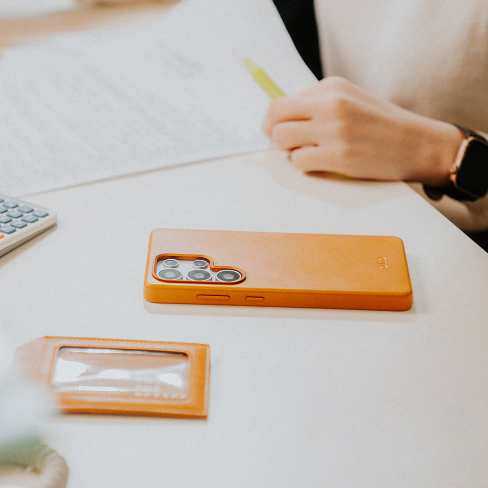 惜福品 - Samsung Galaxy S25 Ultra Clop 磁吸皮革手機殼 - 焦糖棕