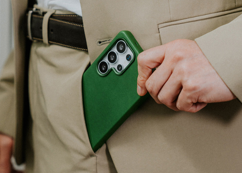 惜福品 - Samsung Galaxy S25 Ultra Clop 磁吸皮革手機殼 - 森林綠