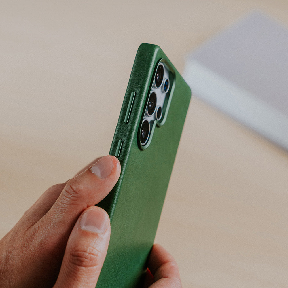 惜福品 - Samsung Galaxy S25 Ultra Clop 磁吸皮革手機殼 - 森林綠