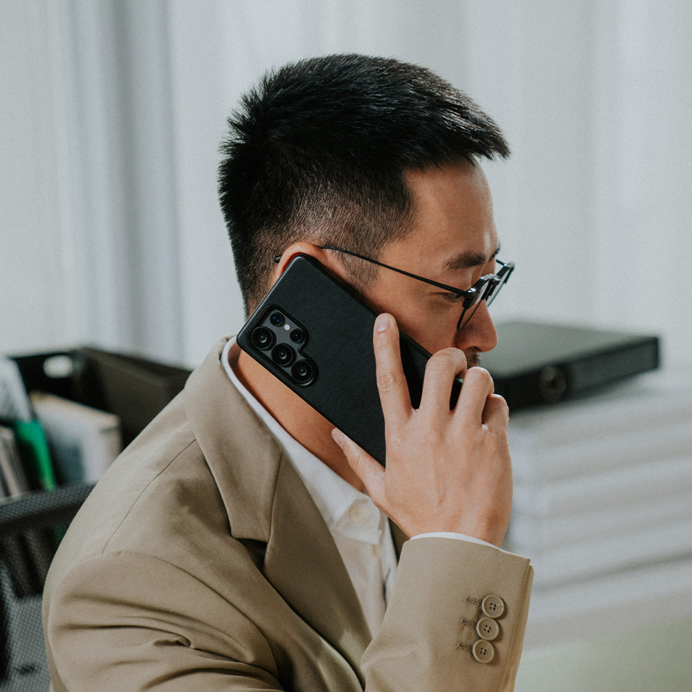 惜福品 - Samsung Galaxy S25 Ultra Clop 磁吸皮革手機殼 - 渡鴉黑