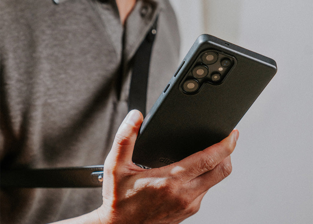 惜福品 - Samsung Galaxy S25 Ultra Clop 磁吸皮革手機殼 - 渡鴉黑