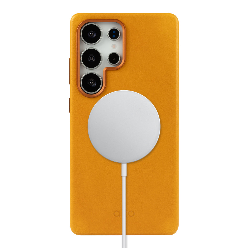 惜福品 - Samsung Galaxy S25 Ultra Clop 磁吸皮革手機殼 - 焦糖棕