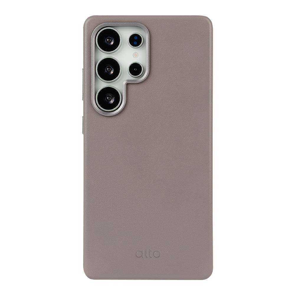 Samsung Galaxy S25 Ultra Clop 磁吸皮革手機殼 - 礫石灰