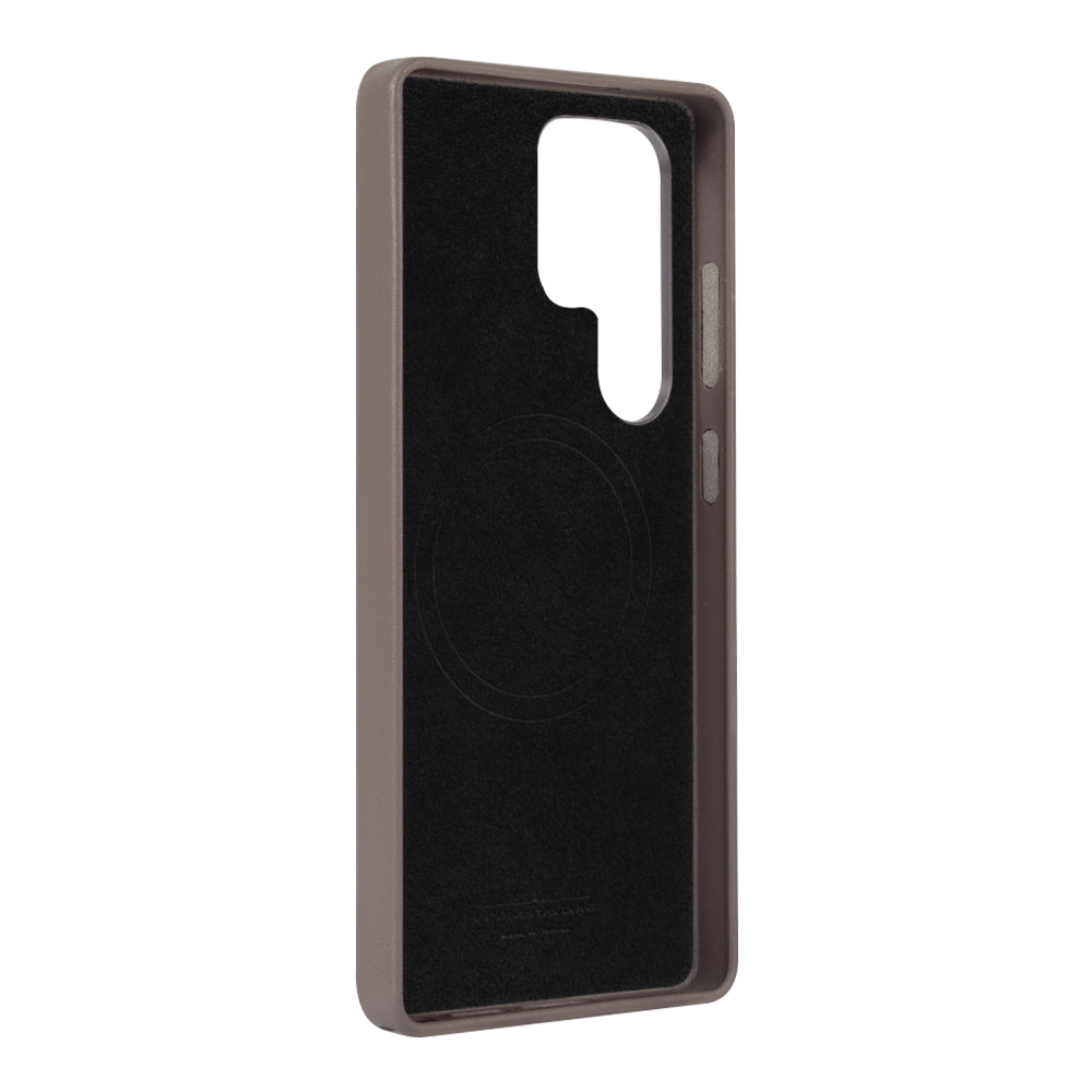 Samsung Galaxy S25 Ultra Clop 磁吸皮革手機殼 - 礫石灰