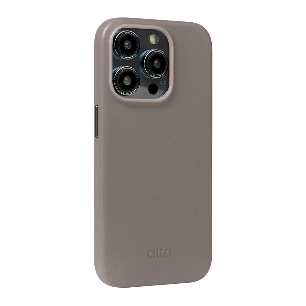 iPhone 15 Pro - Clop 磁吸皮革手機殼 - 礫石灰