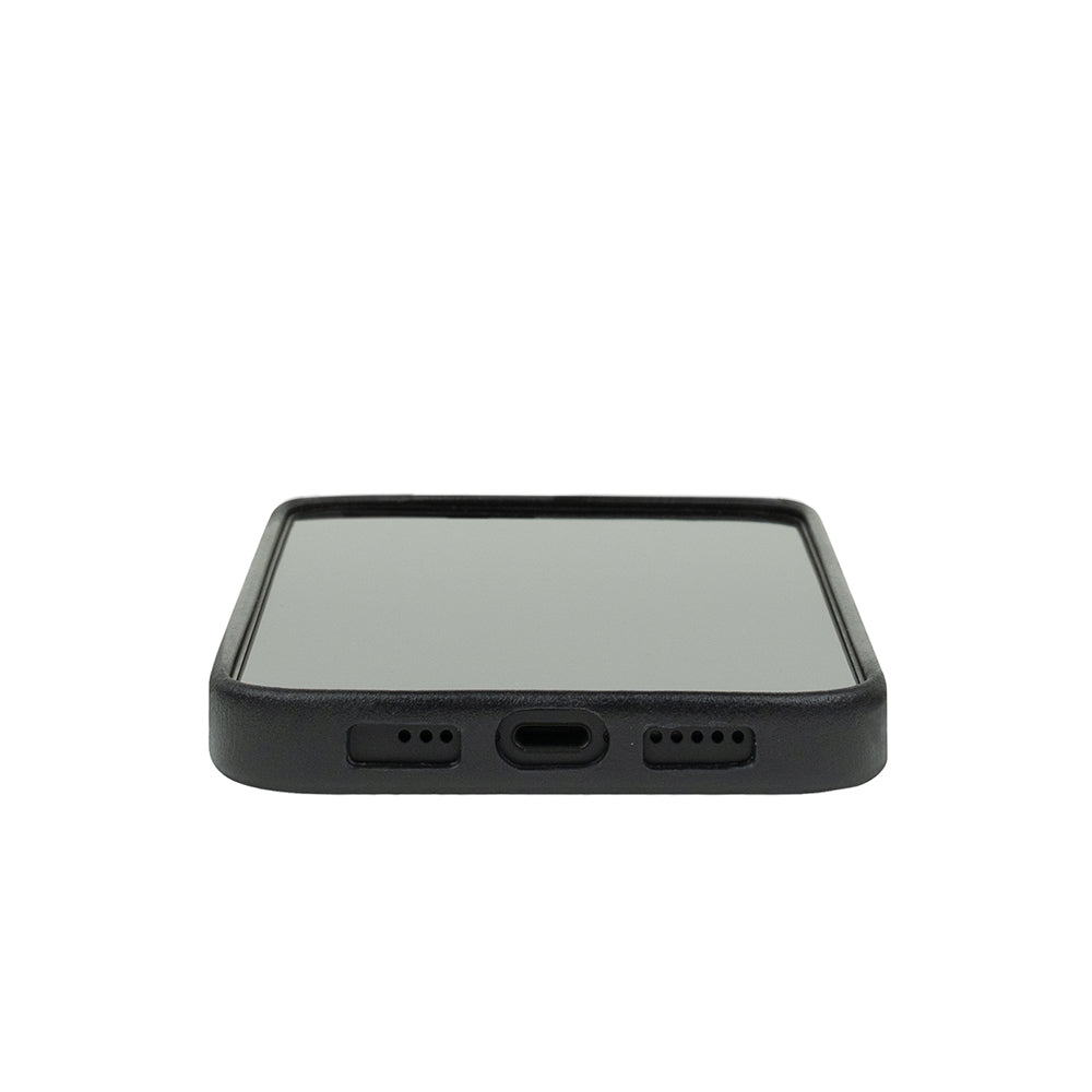 iPhone 14/iPhone 16e - Clop 磁吸皮革手機殼 - 渡鴉黑