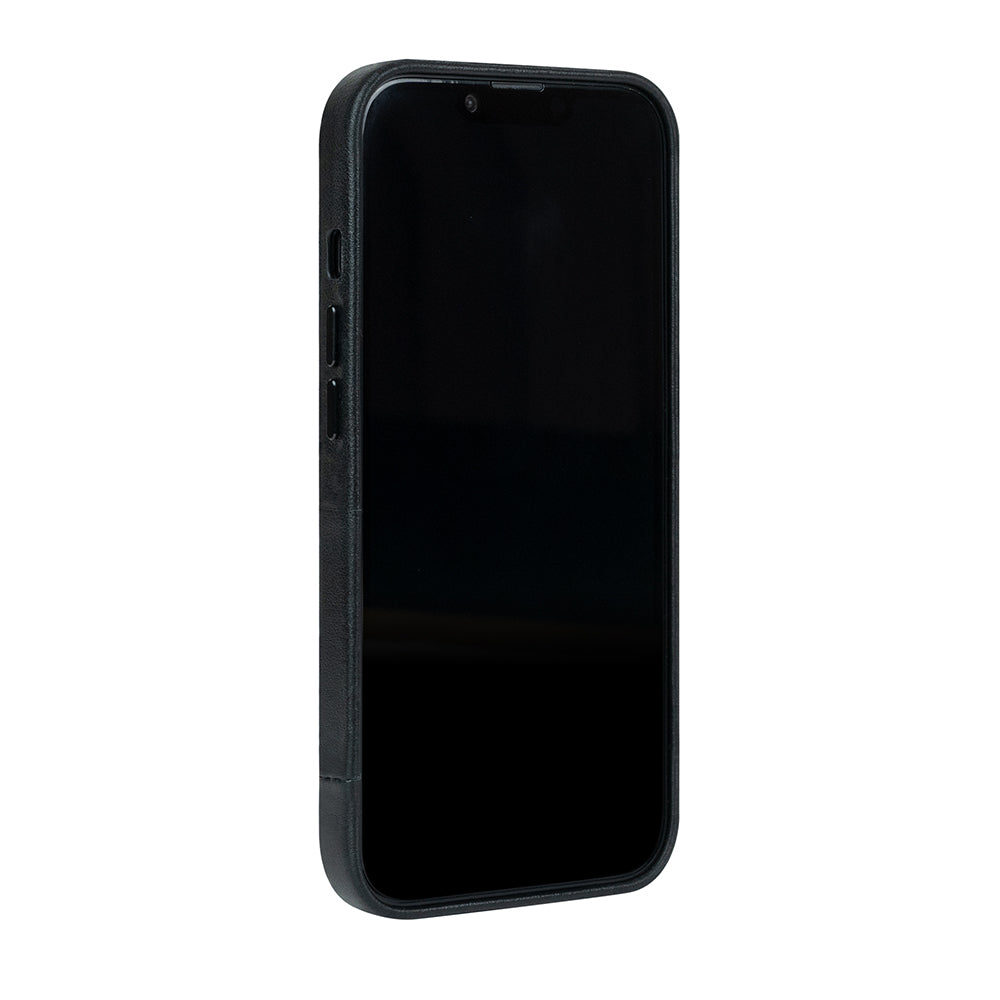 惜福品 - iPhone 14 Plus/iPhone 15 Plus - Metro 插卡皮革手機殼 - 渡鴉黑