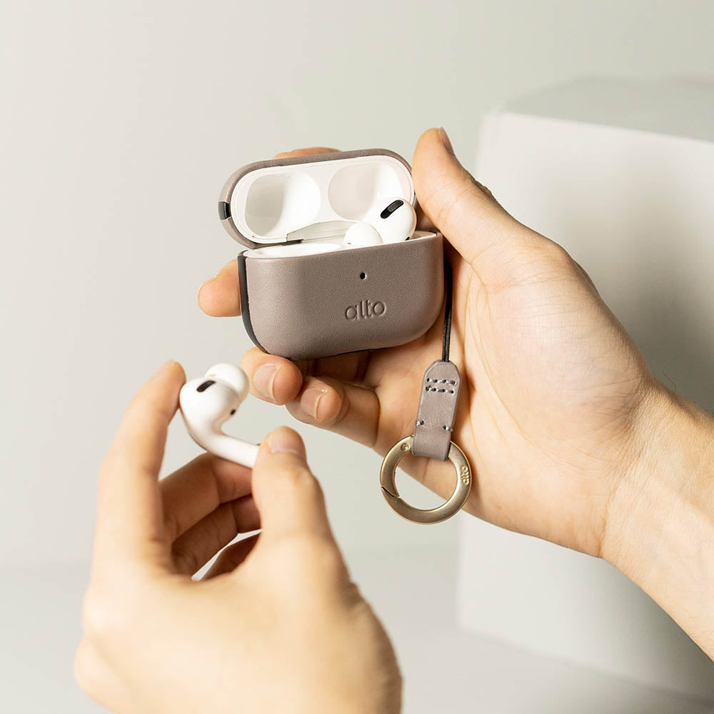 惜福品 - AirPods Pro 2 皮革保護套 - 礫石灰