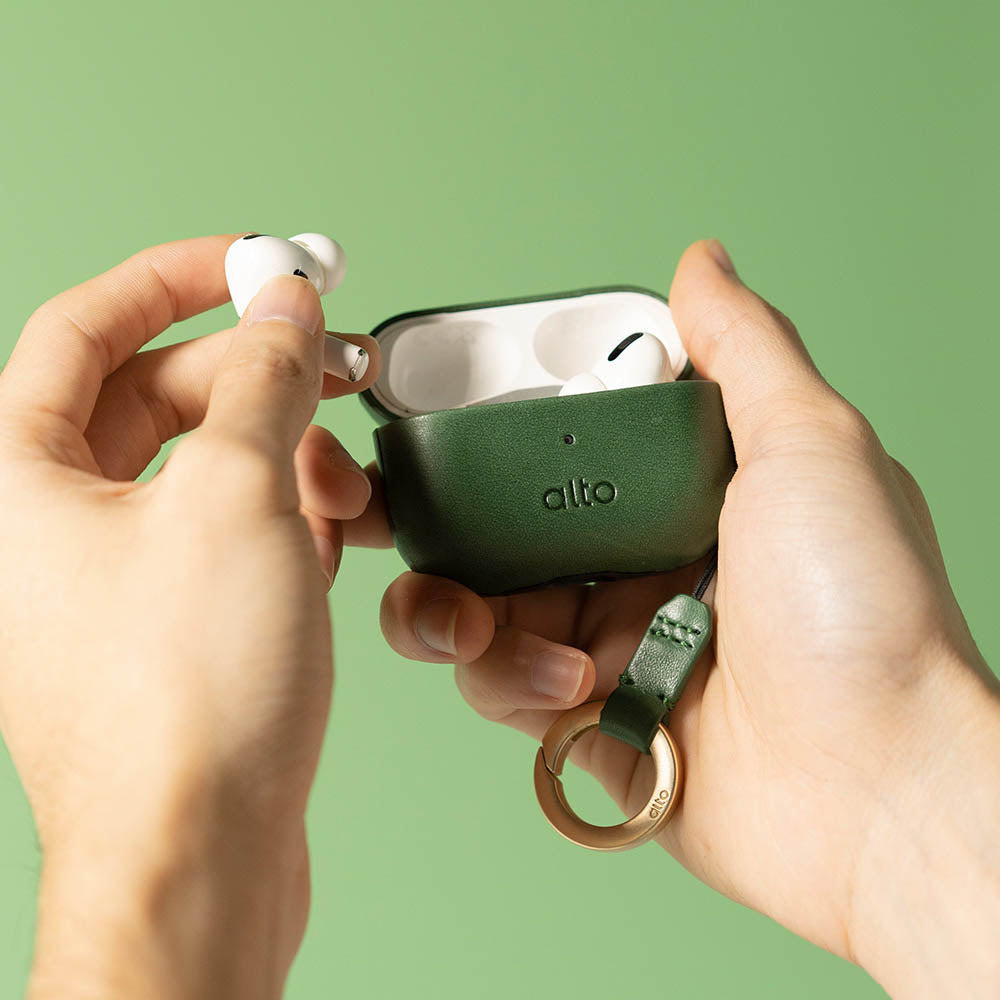 AirPods Pro 2 皮革保護套 - 森林綠