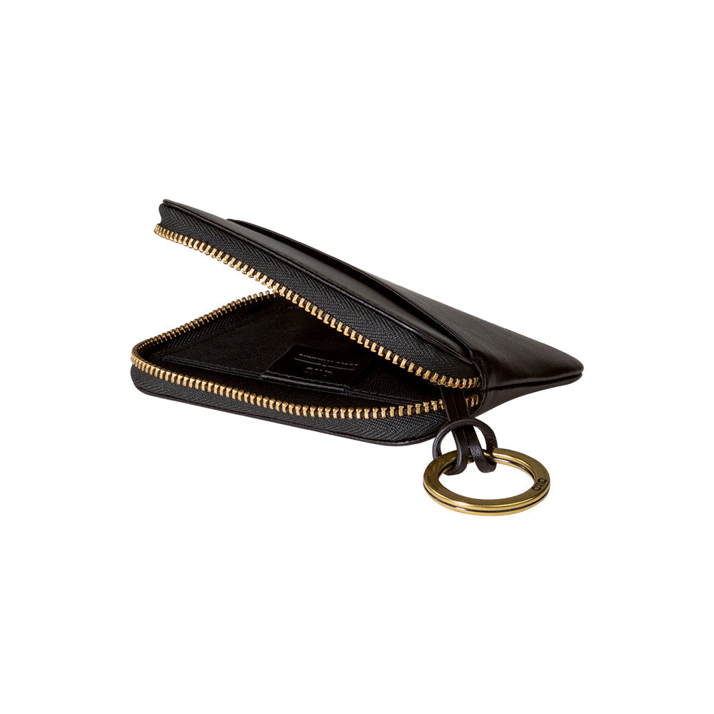 惜福品 - 皮革收納錢包 - 渡鴉黑