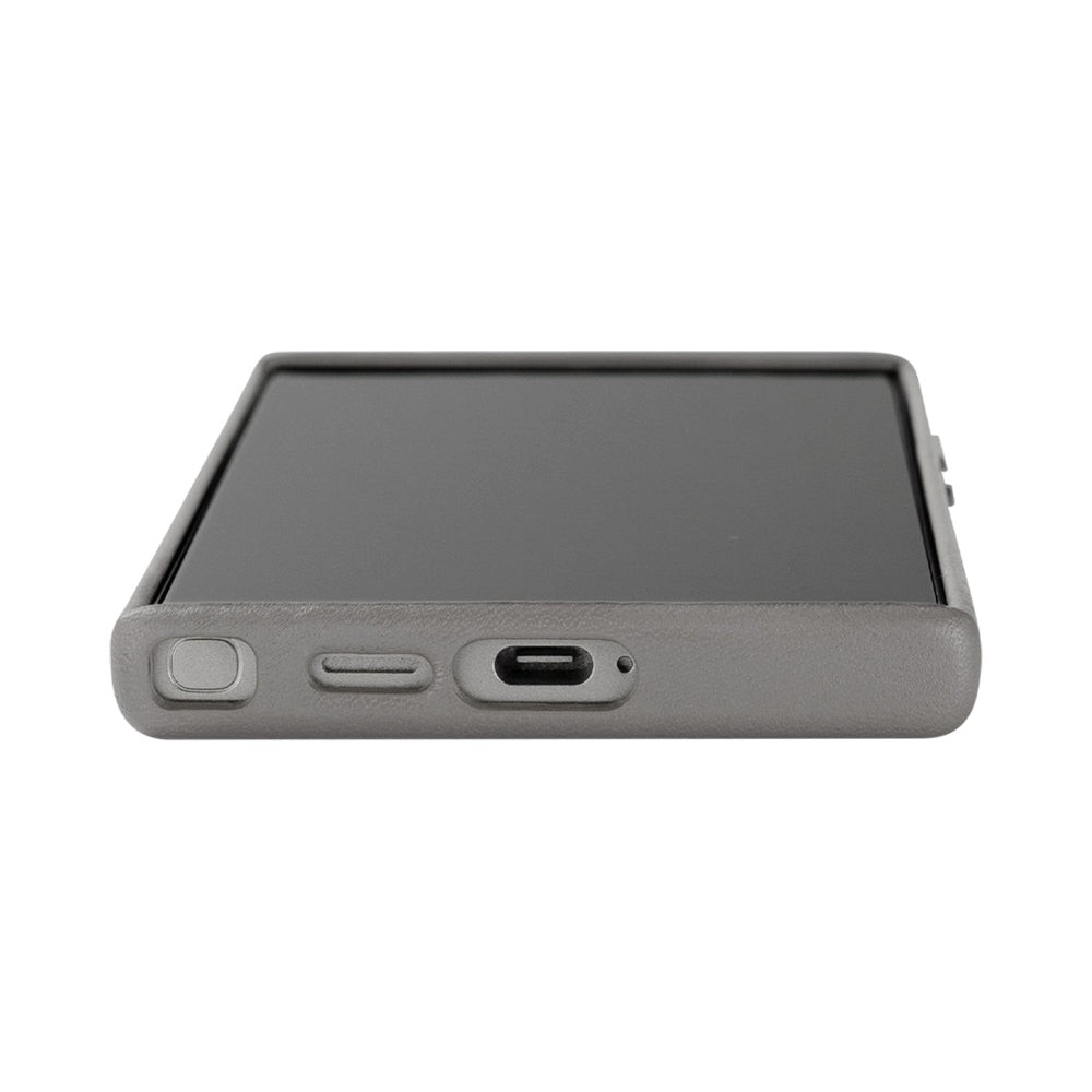惜福品 - Samsung Galaxy S24 Ultra Clop 磁吸皮革手機殼 - 礫石灰