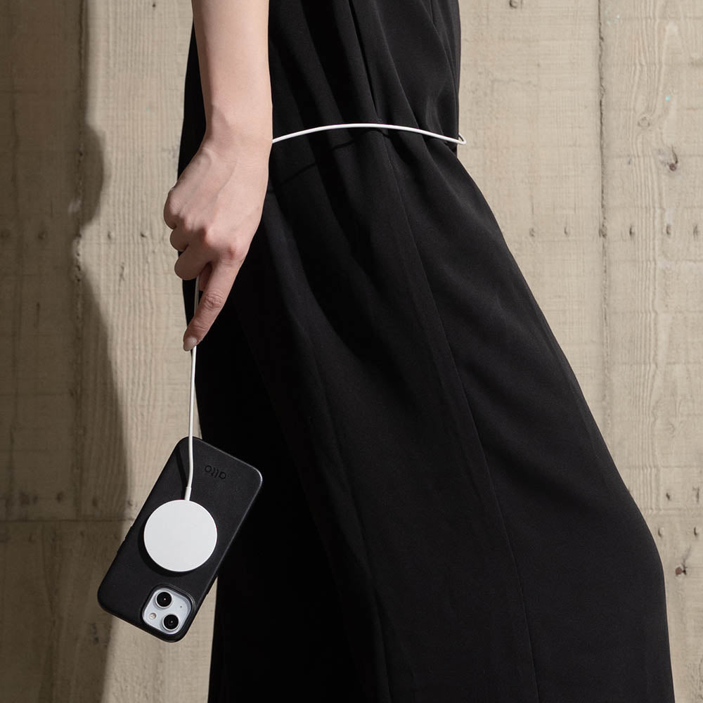 惜福品 - iPhone 14/iPhone 16e - Clop 磁吸皮革手機殼 - 渡鴉黑