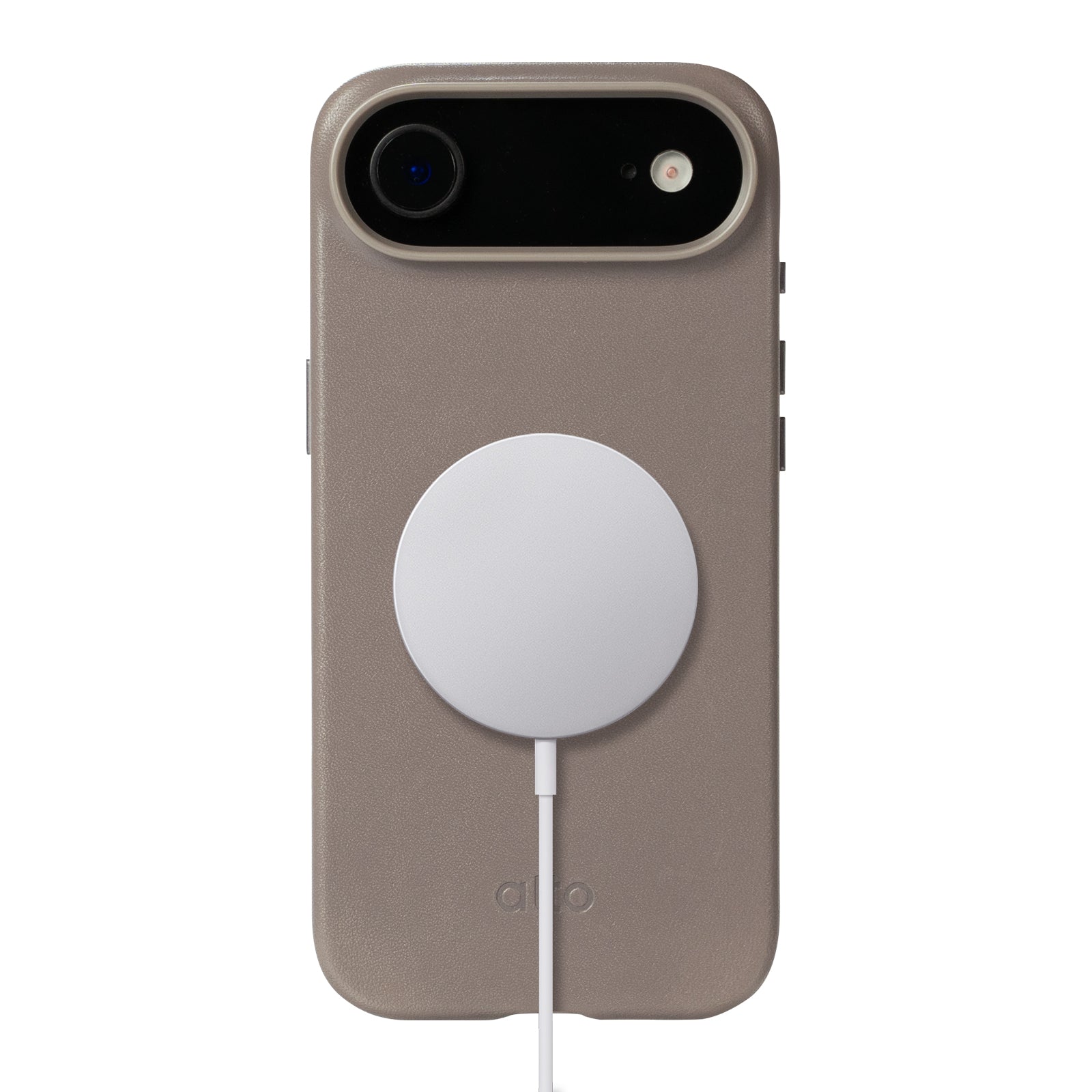 iPhone Air - Clop 磁吸皮革手機殼 - 礫石灰