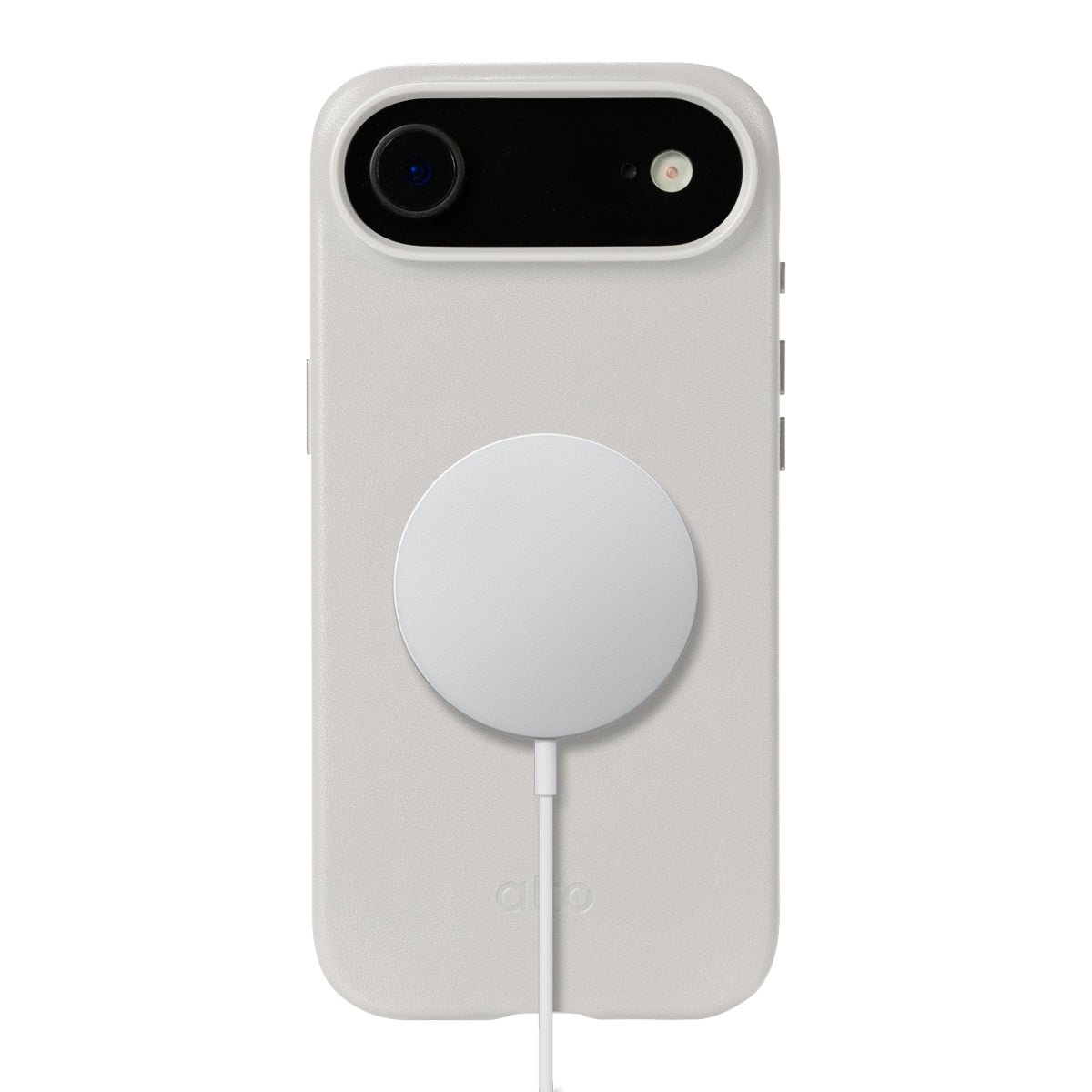 iPhone Air - Clop 磁吸皮革手機殼 - 霜月白