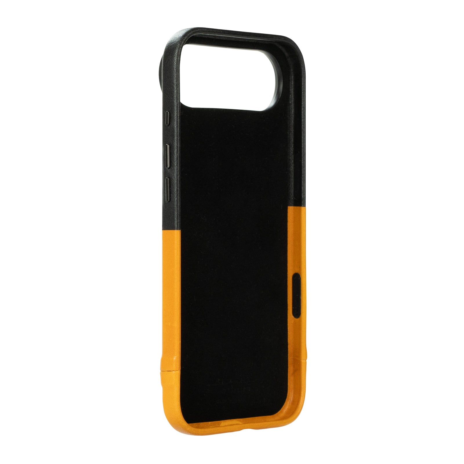 iPhone Air - Metro 插卡式皮革手機殼 - 焦糖棕/渡鴉黑