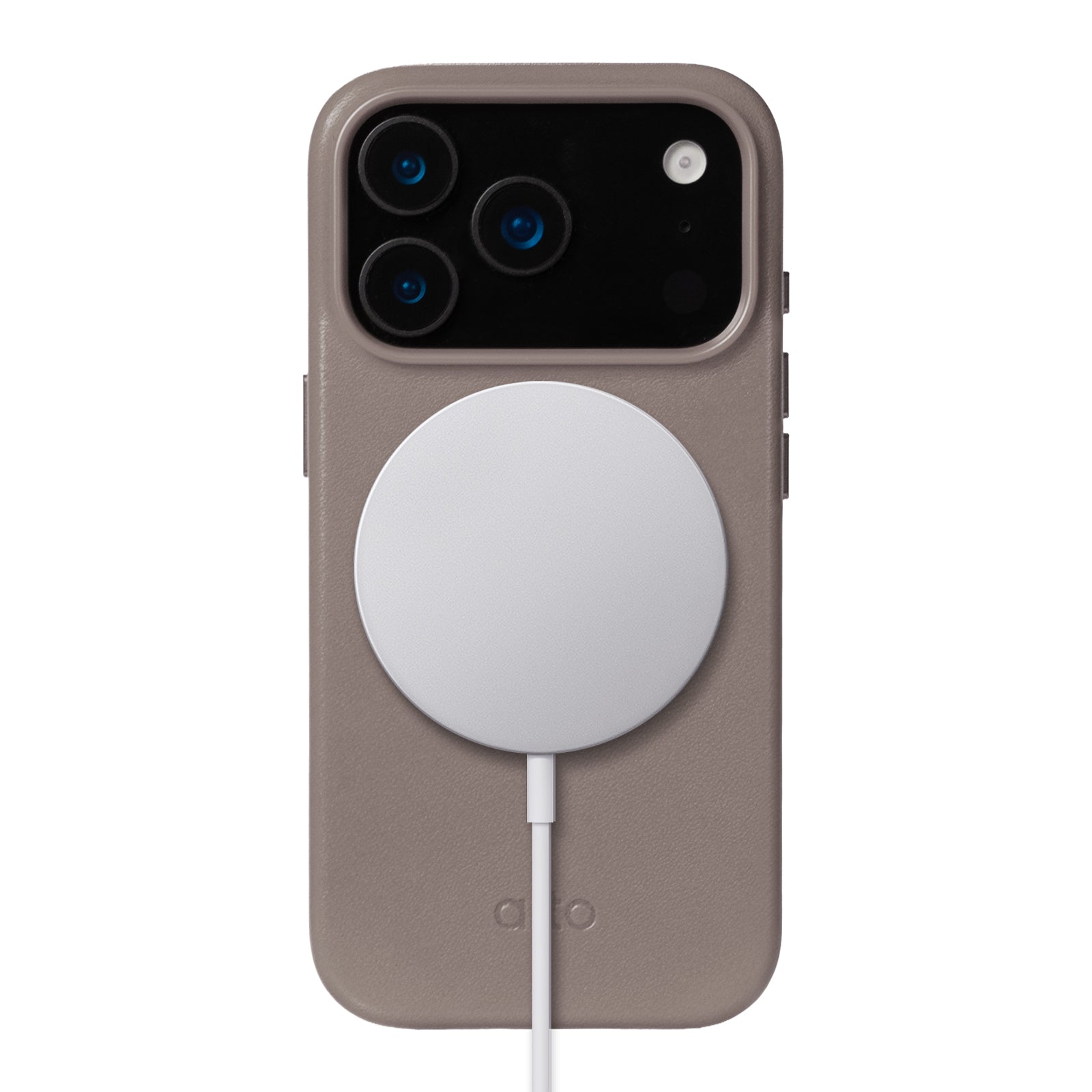 iPhone 17 Pro - Clop 磁吸皮革手機殼 - 礫石灰