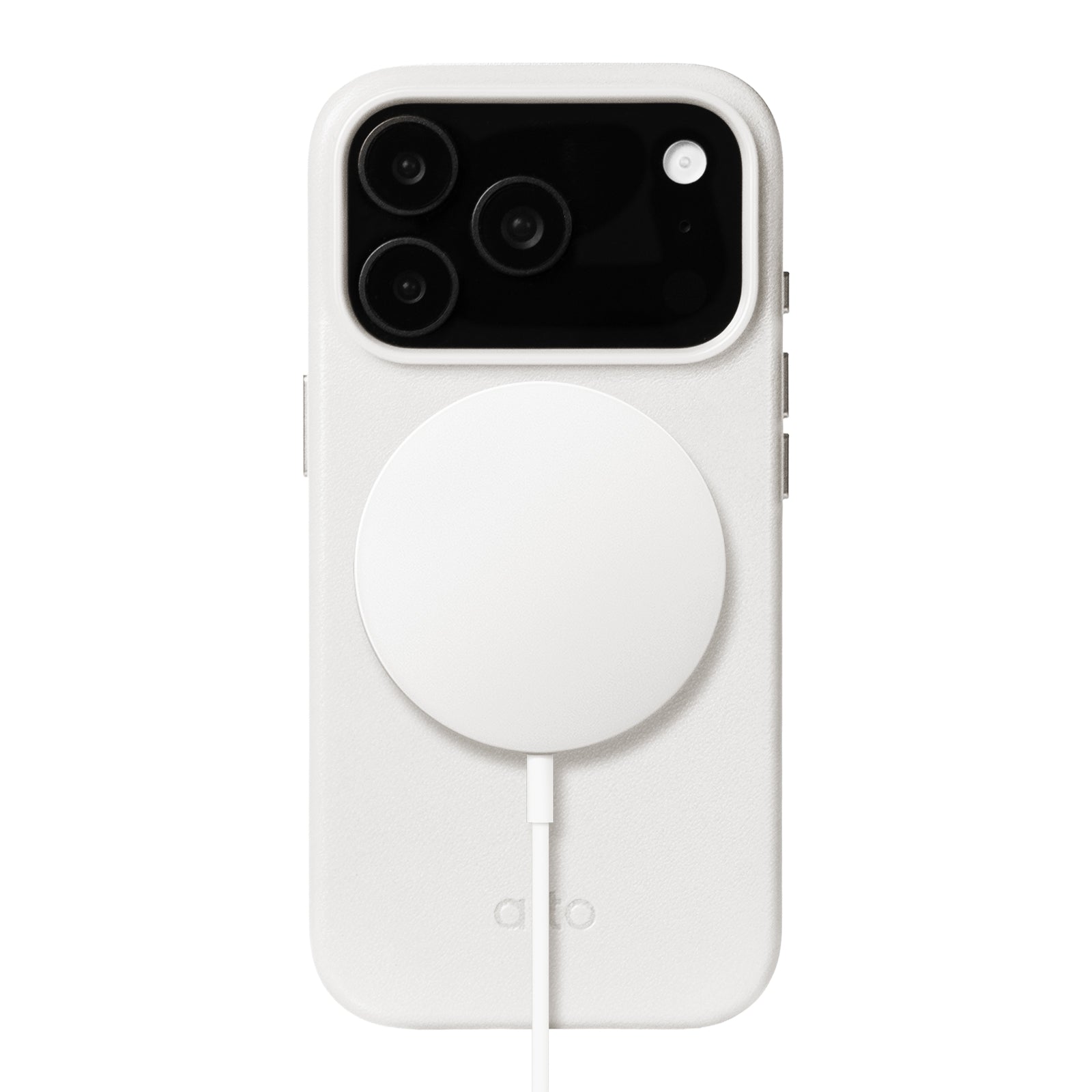 iPhone 17 Pro - Clop 磁吸皮革手機殼 - 霜月白