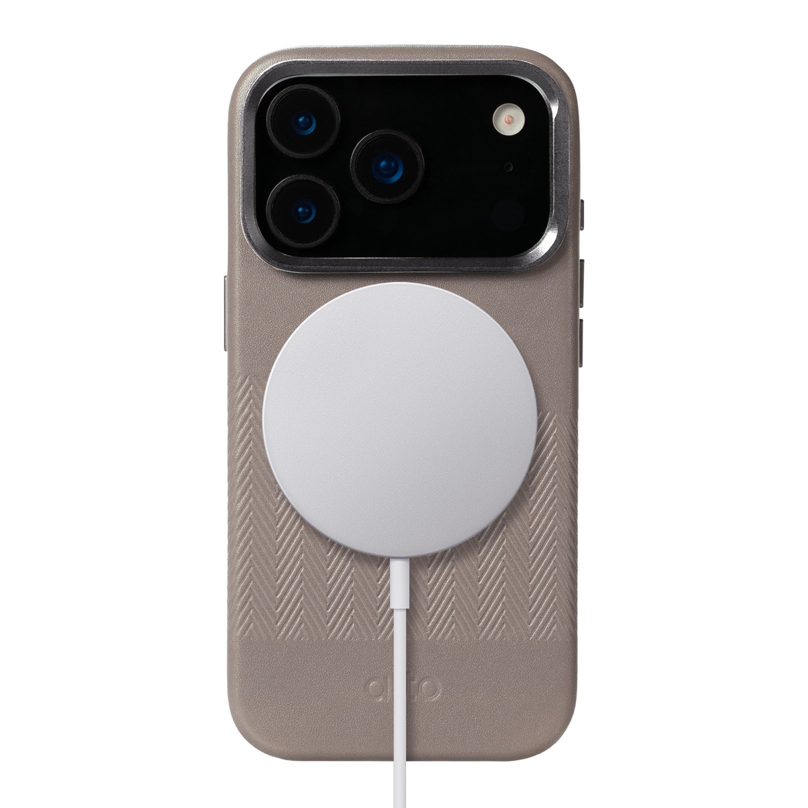 iPhone 17 Pro - Herring 磁吸支架皮革手機殼 - 礫石灰