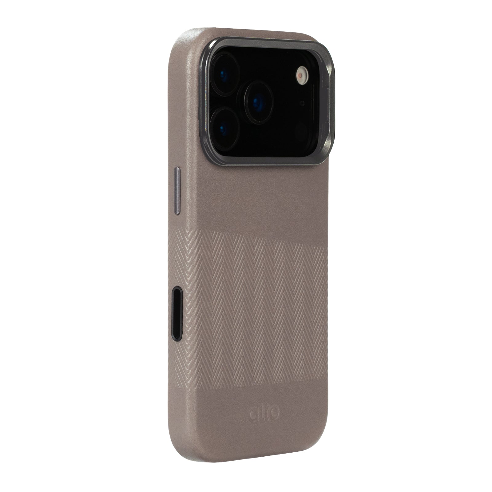 iPhone 17 Pro - Herring 磁吸支架皮革手機殼 - 礫石灰