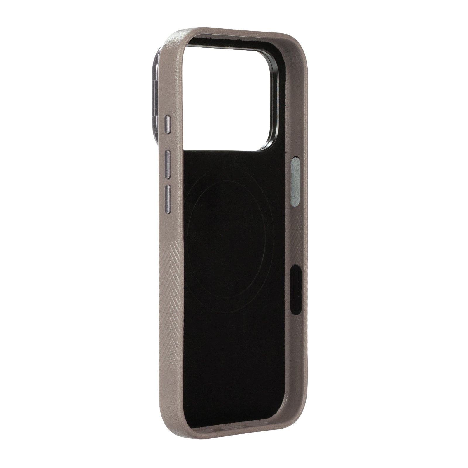 iPhone 17 Pro - Herring 磁吸支架皮革手機殼 - 礫石灰