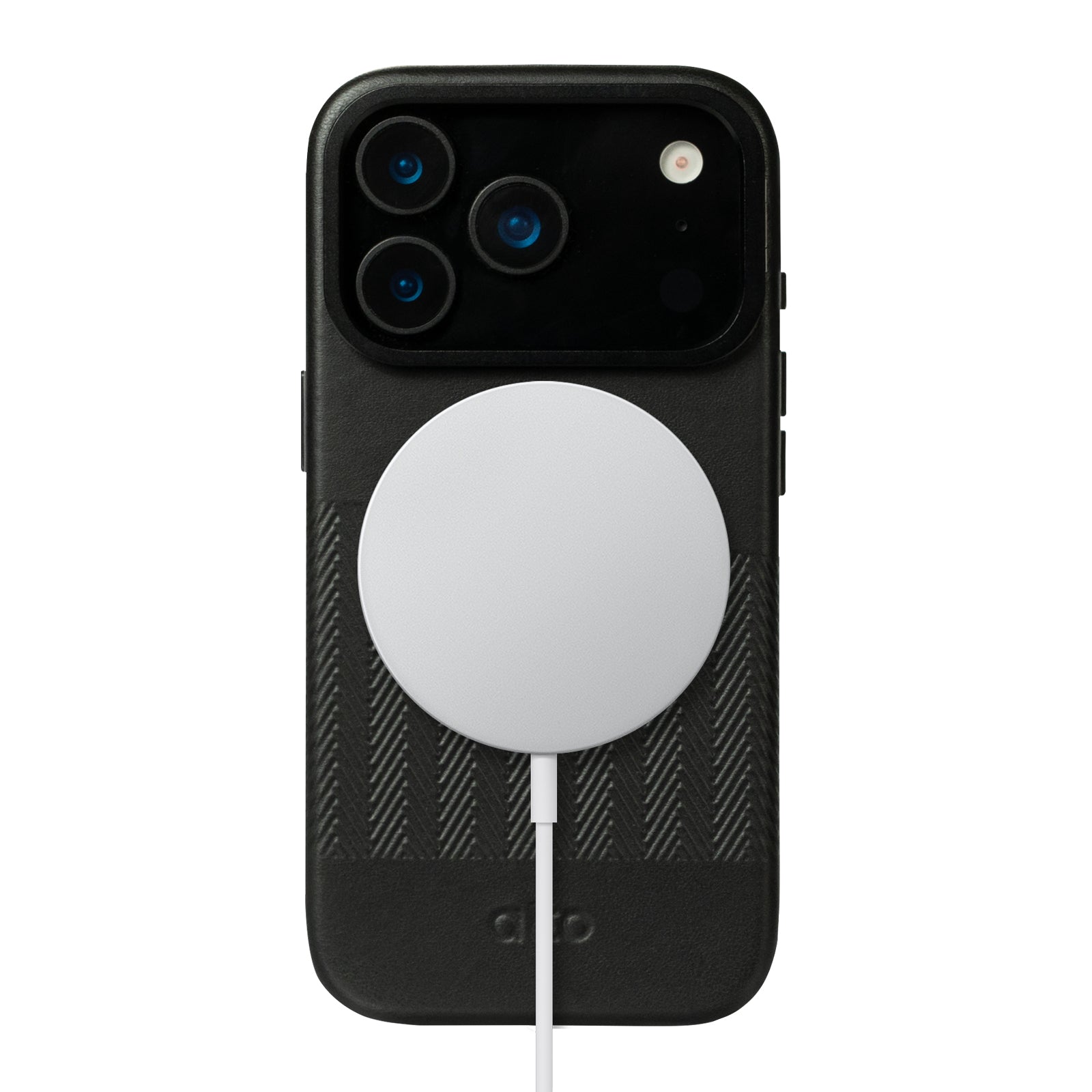 iPhone 17 Pro - Herring 磁吸支架皮革手機殼 - 渡鴉黑