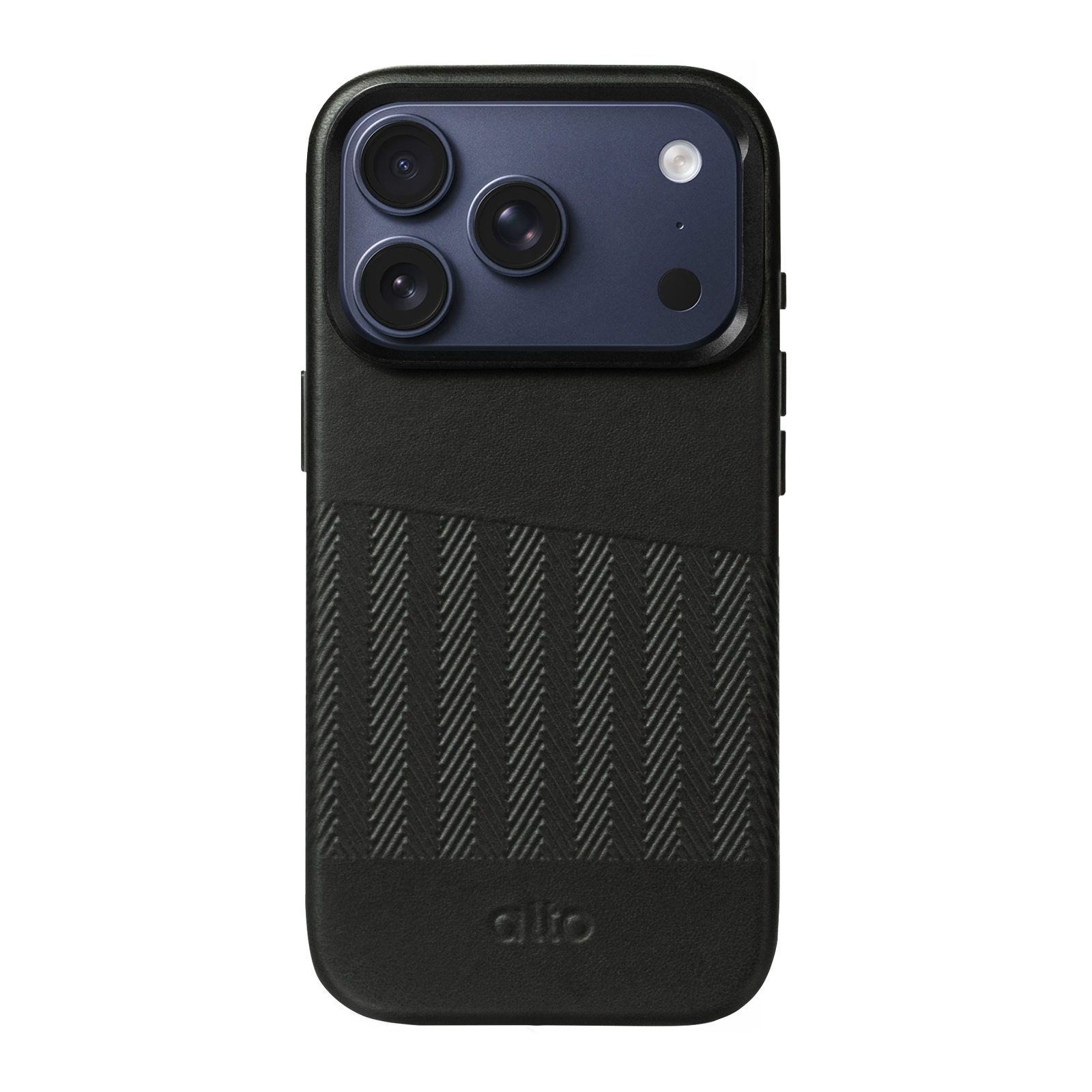 iPhone 17 Pro - Herring 磁吸支架皮革手機殼 - 渡鴉黑