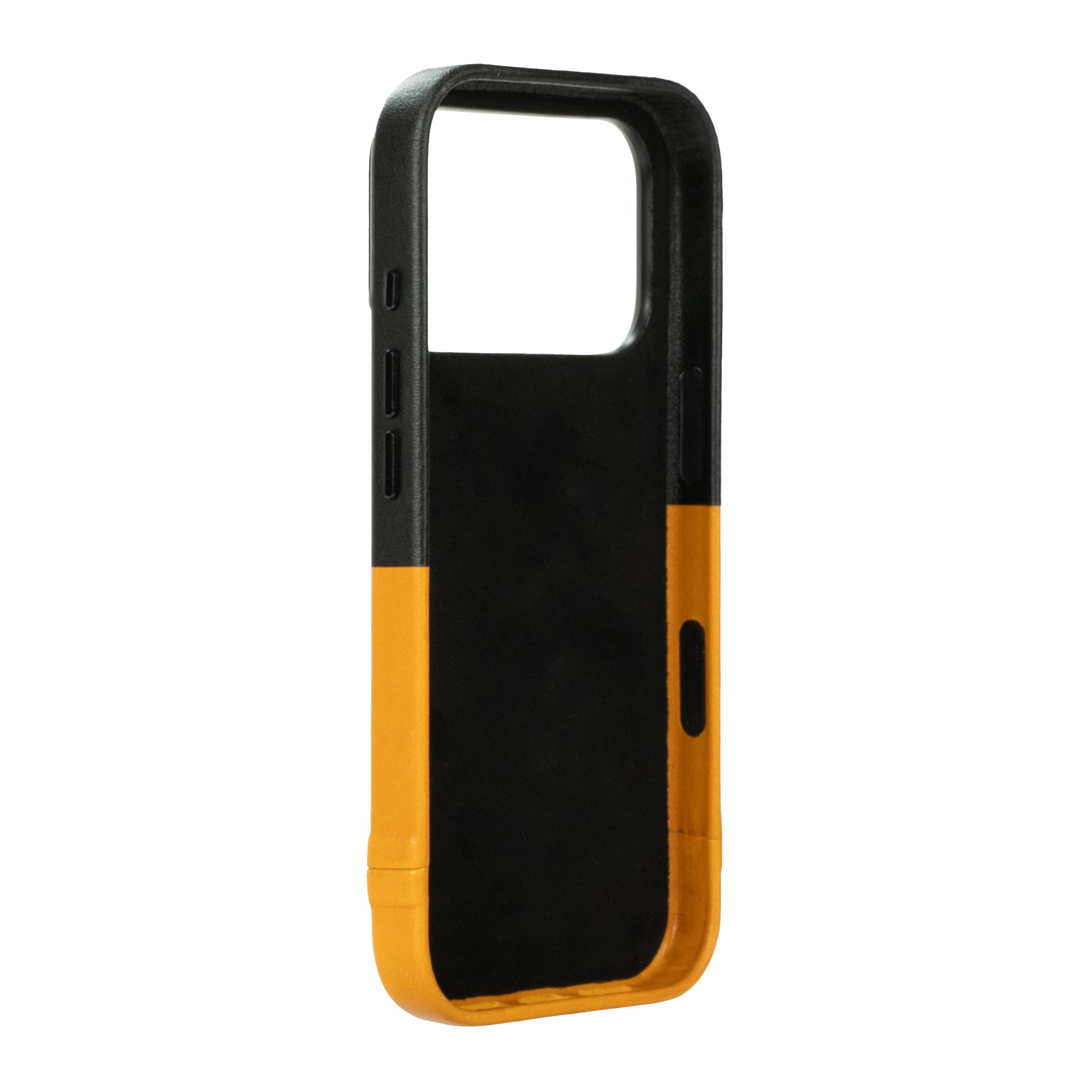 iPhone 17 Pro - Metro 插卡式皮革手機殼 - 焦糖棕/渡鴉黑