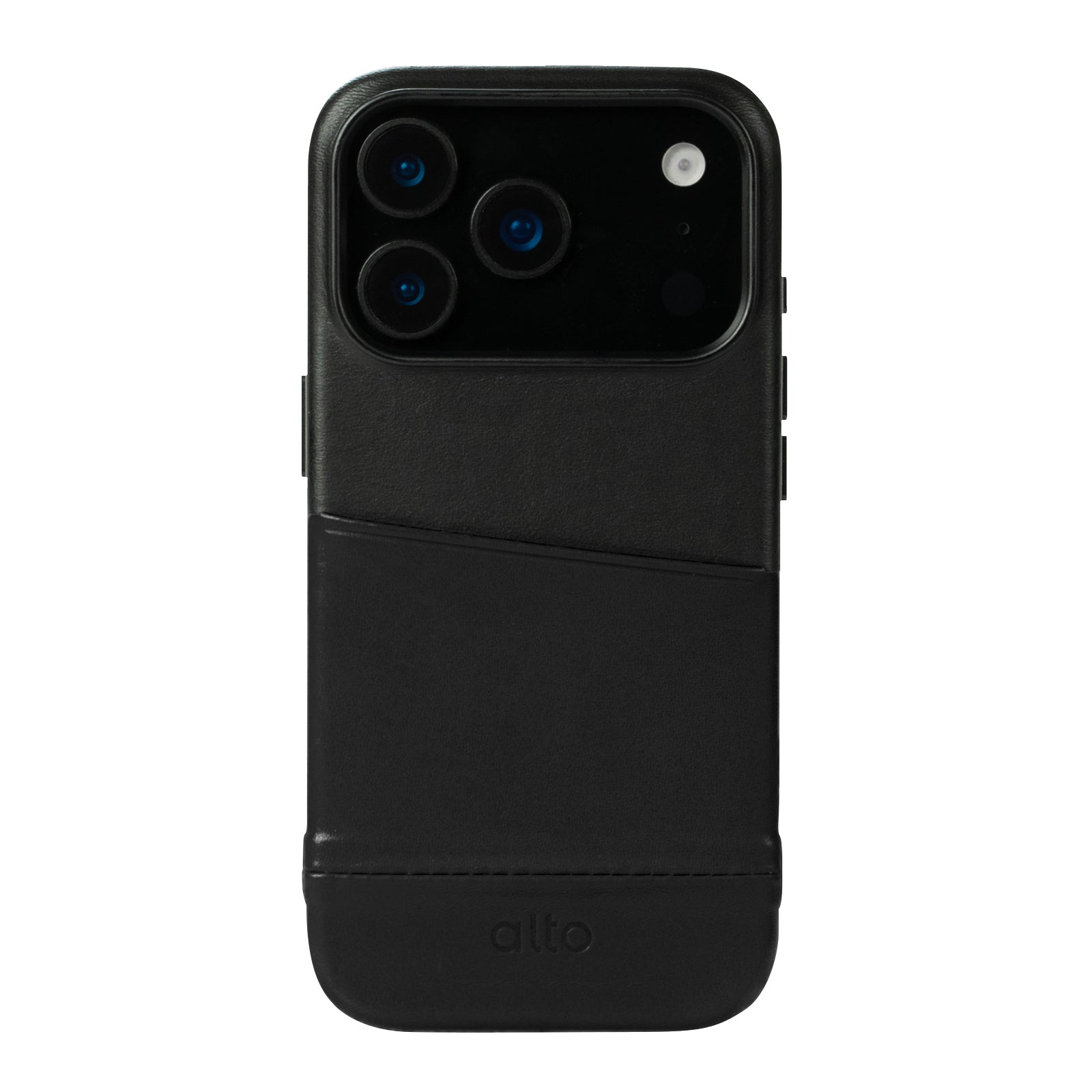 iPhone 17 Pro - Metro 插卡式皮革手機殼 - 渡鴉黑