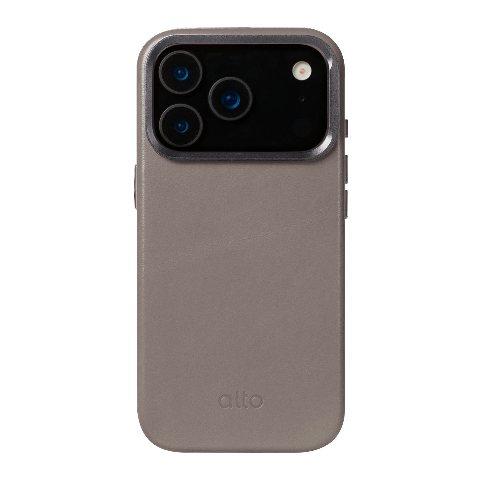 iPhone 17 Pro - Uplop 磁吸支架皮革手機殼 - 礫石灰