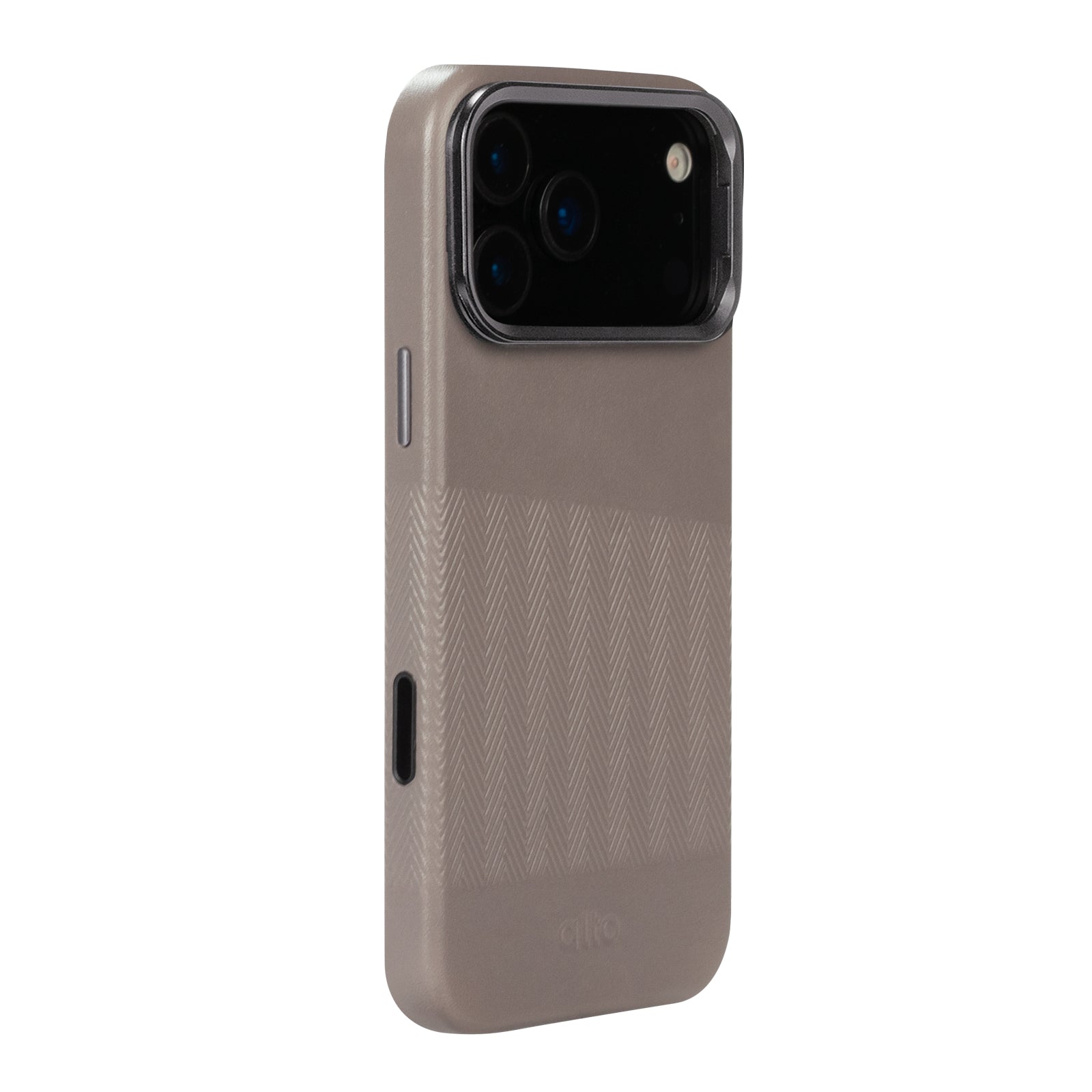 iPhone 17 Pro Max - Herring 磁吸支架皮革手機殼 - 礫石灰