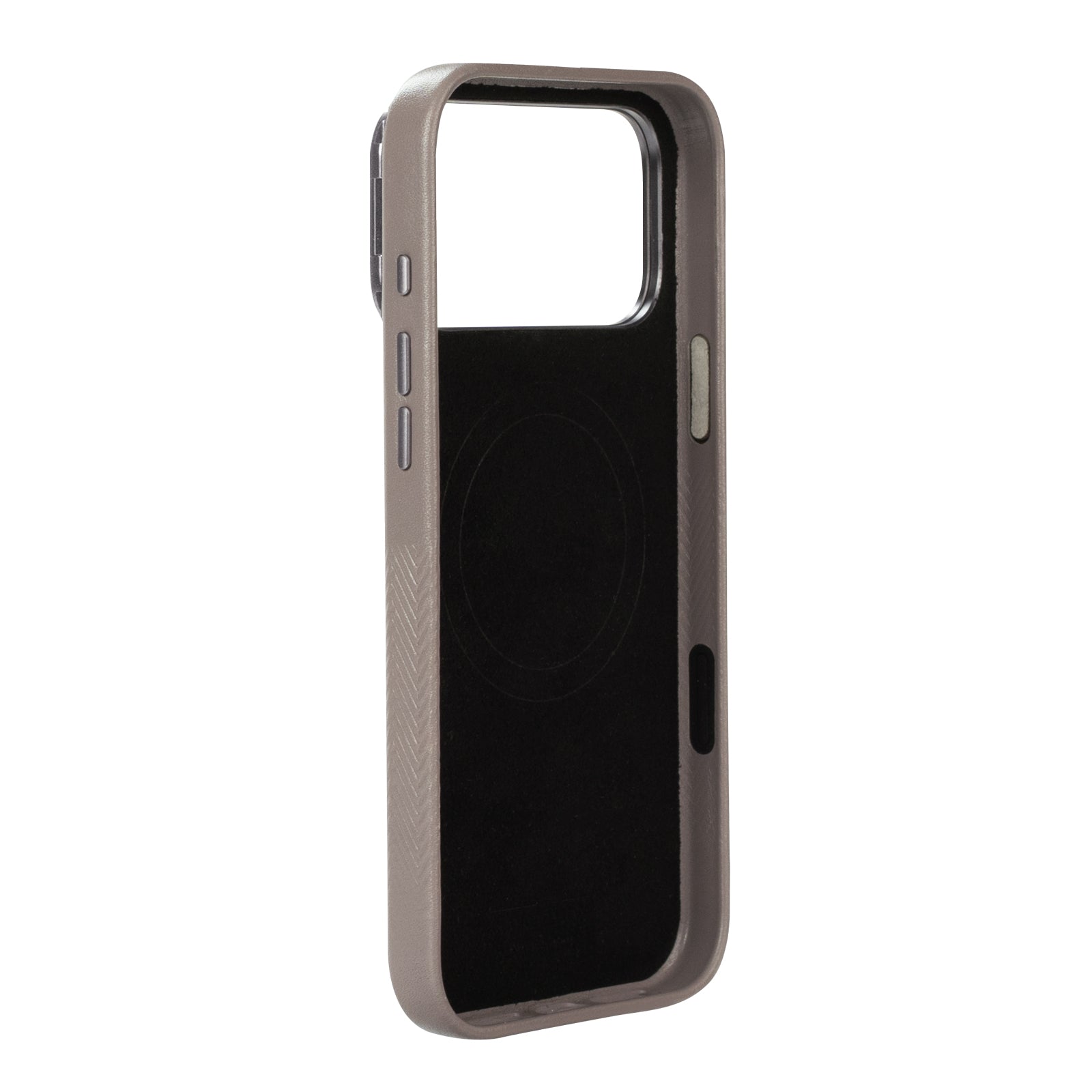 iPhone 17 Pro Max - Herring 磁吸支架皮革手機殼 - 礫石灰