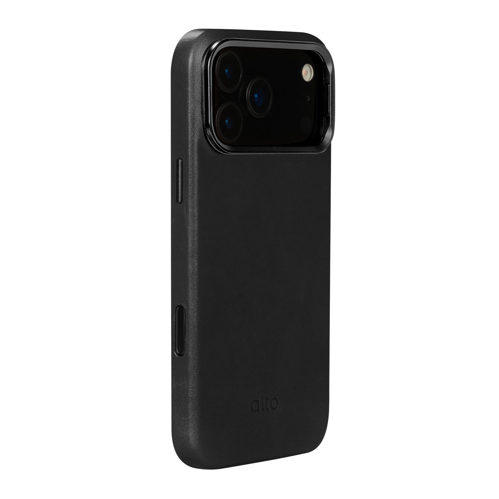 iPhone 17 Pro Max - Uplop 磁吸支架皮革手機殼 - 渡鴉黑