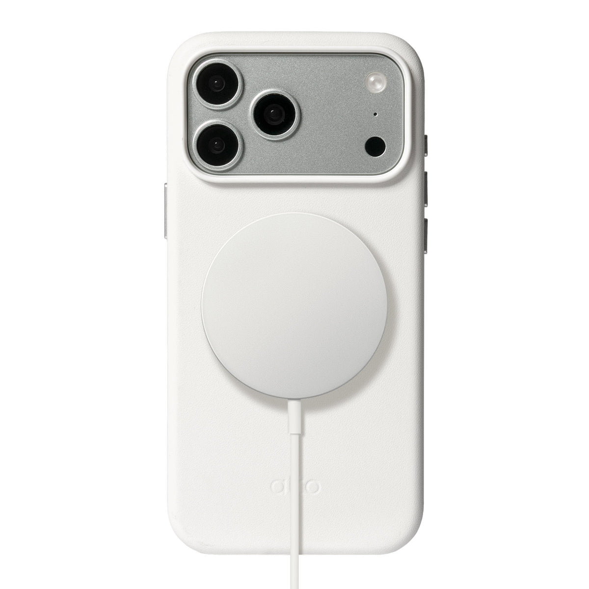 iPhone 18 Pro Max - Clop 磁吸皮革手機殼 - 霜月白
