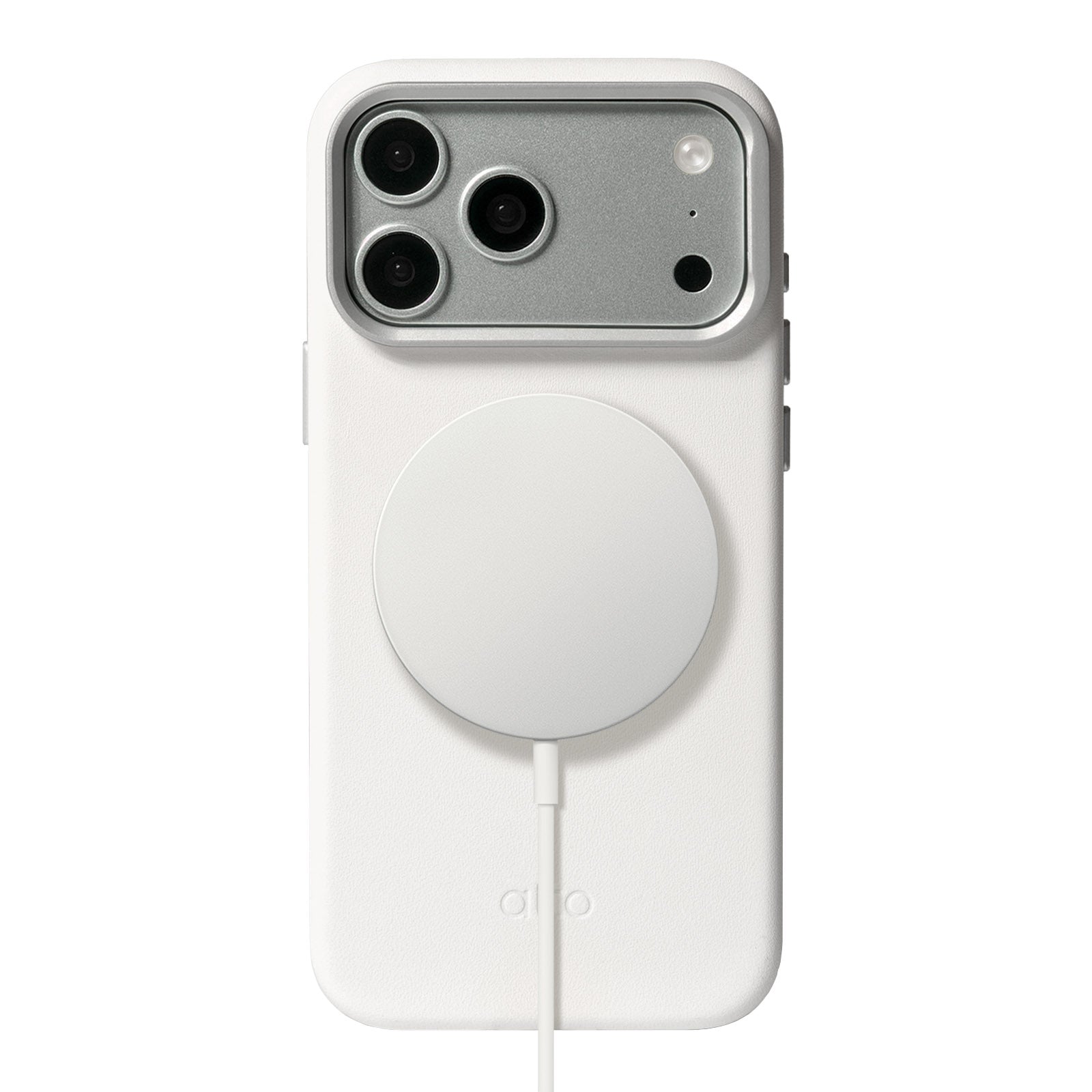 iPhone 18 Pro Max/17 Pro Max - Uplop 磁吸支架皮革手機殼 - 霜月白