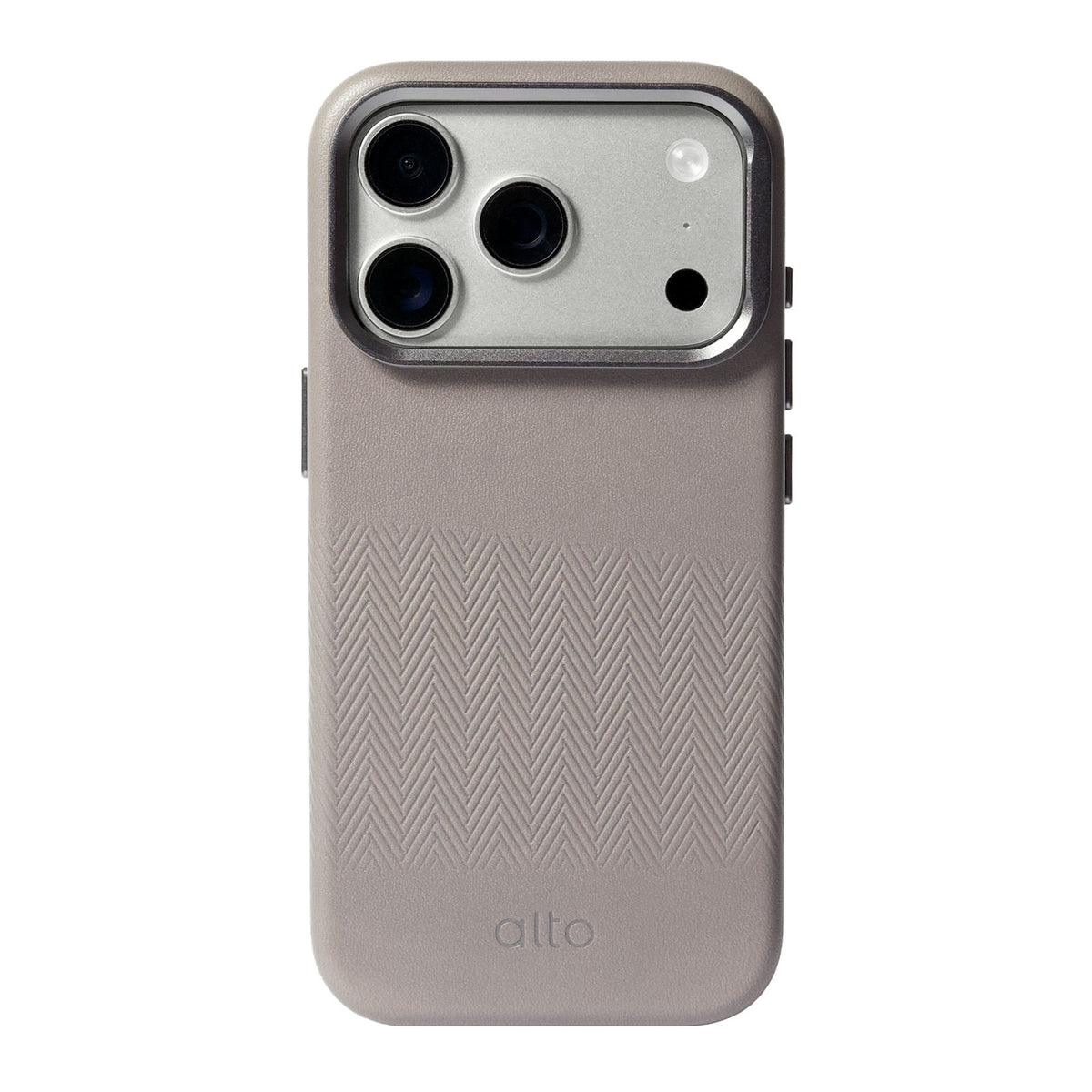 iPhone 18 Pro/17 Pro - Herring 磁吸支架皮革手機殼 - 礫石灰