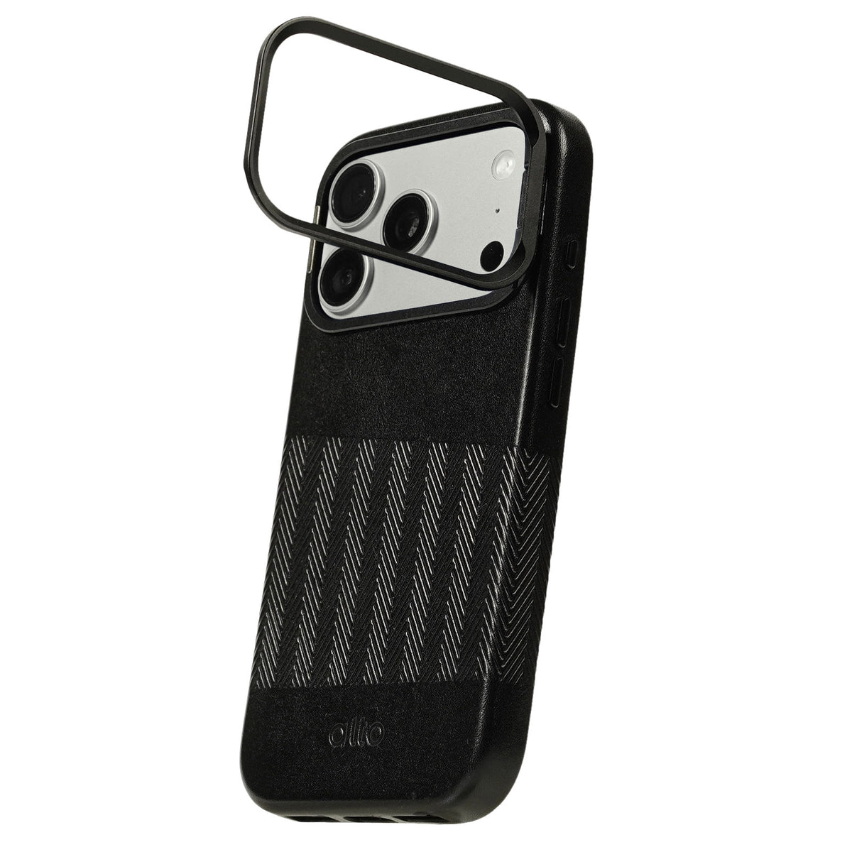 iPhone 18 Pro/17 Pro - Herring 磁吸支架皮革手機殼 - 渡鴉黑