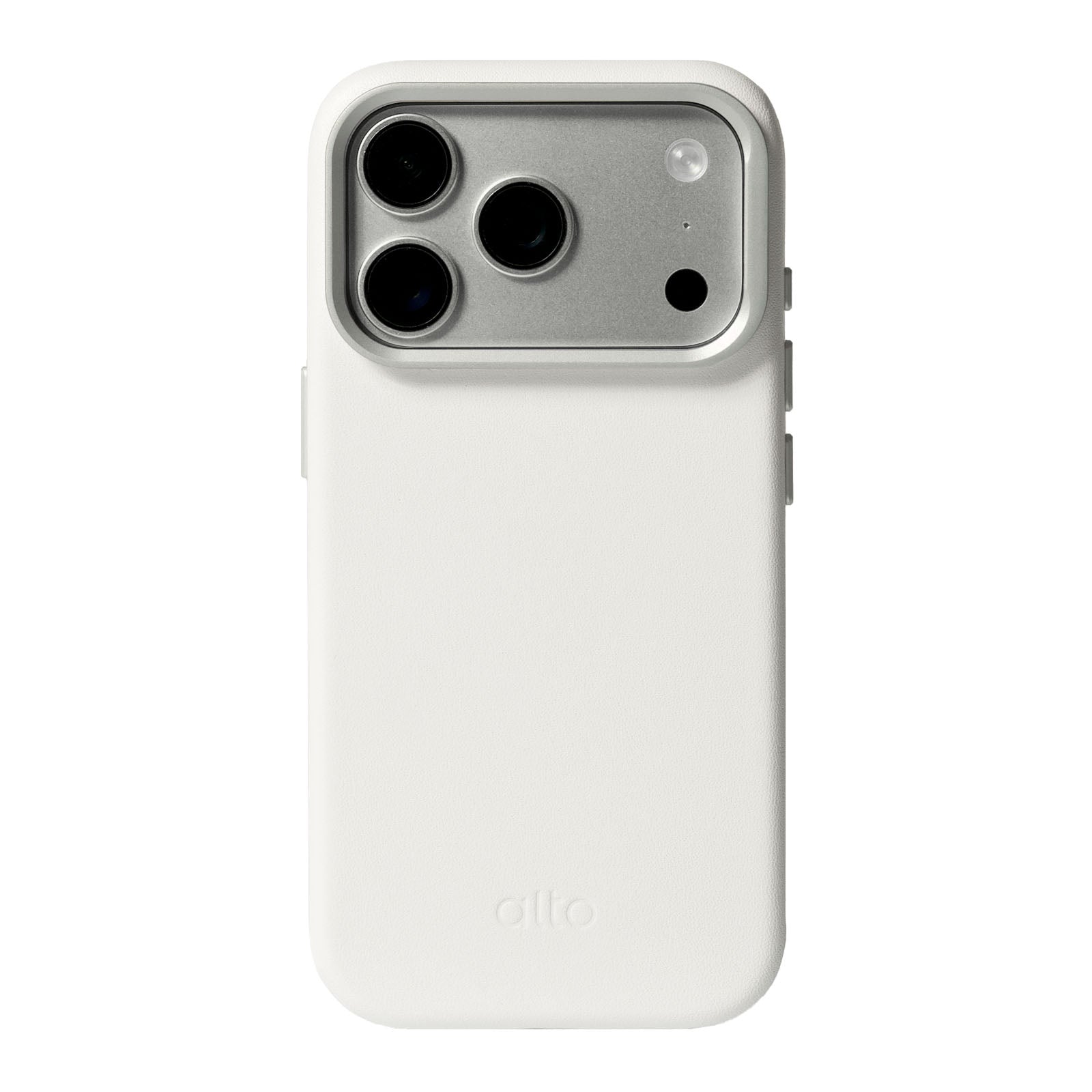 iPhone 18 Pro/17 Pro - Uplop 磁吸支架皮革手機殼 - 霜月白