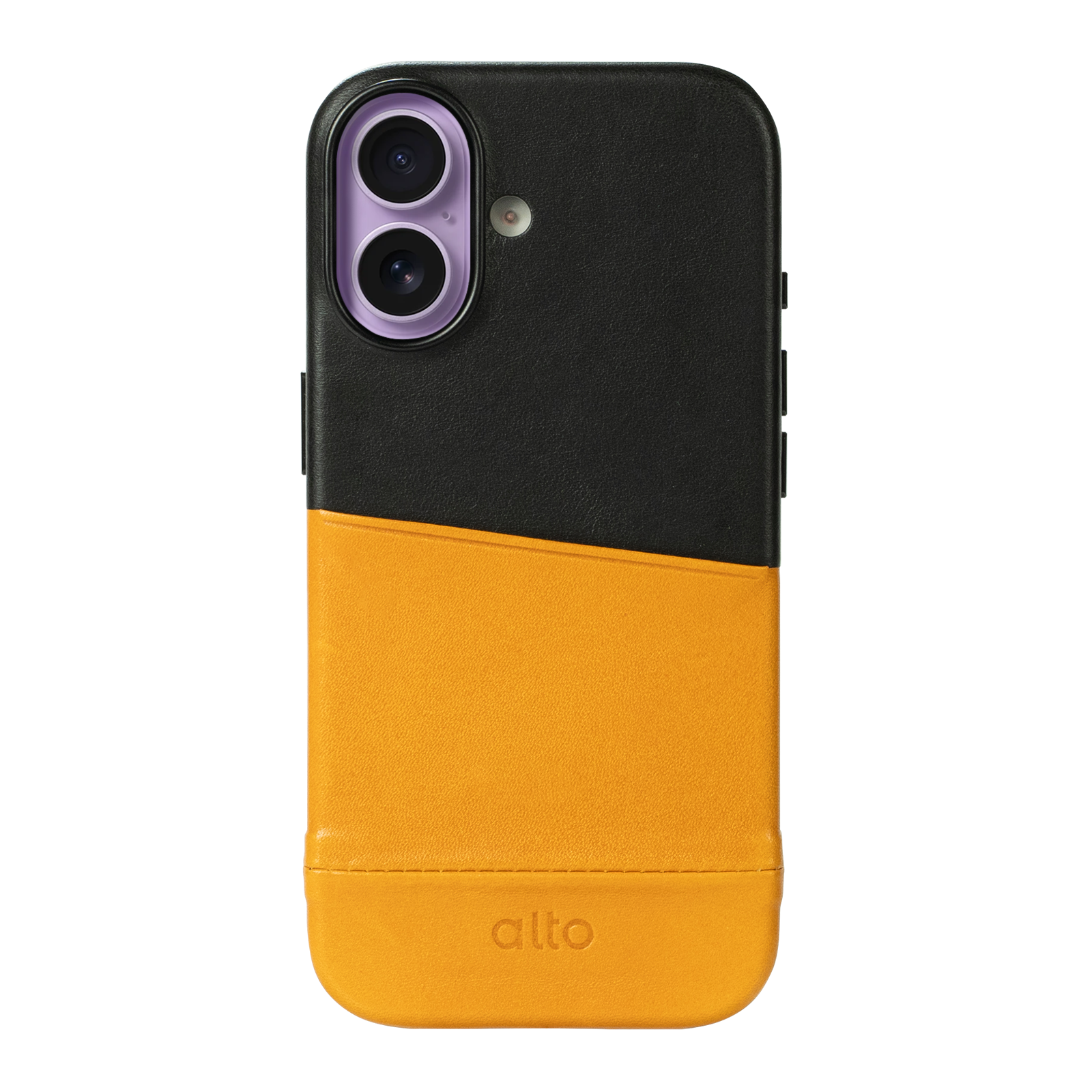 iPhone 17 - Metro 插卡式皮革手機殼 - 焦糖棕/渡鴉黑