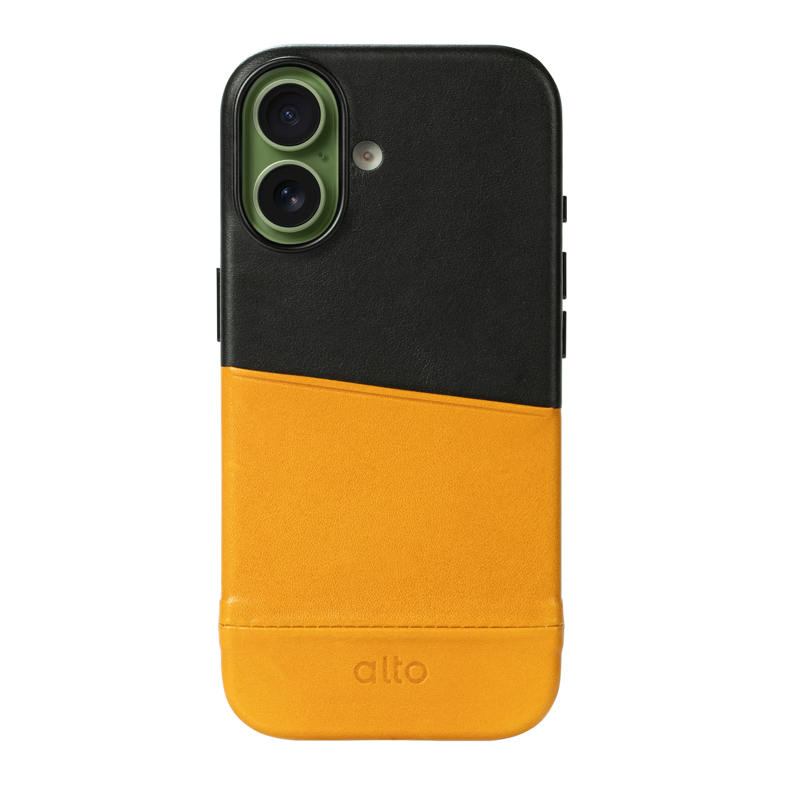 iPhone 17 - Metro 插卡式皮革手機殼 - 焦糖棕/渡鴉黑