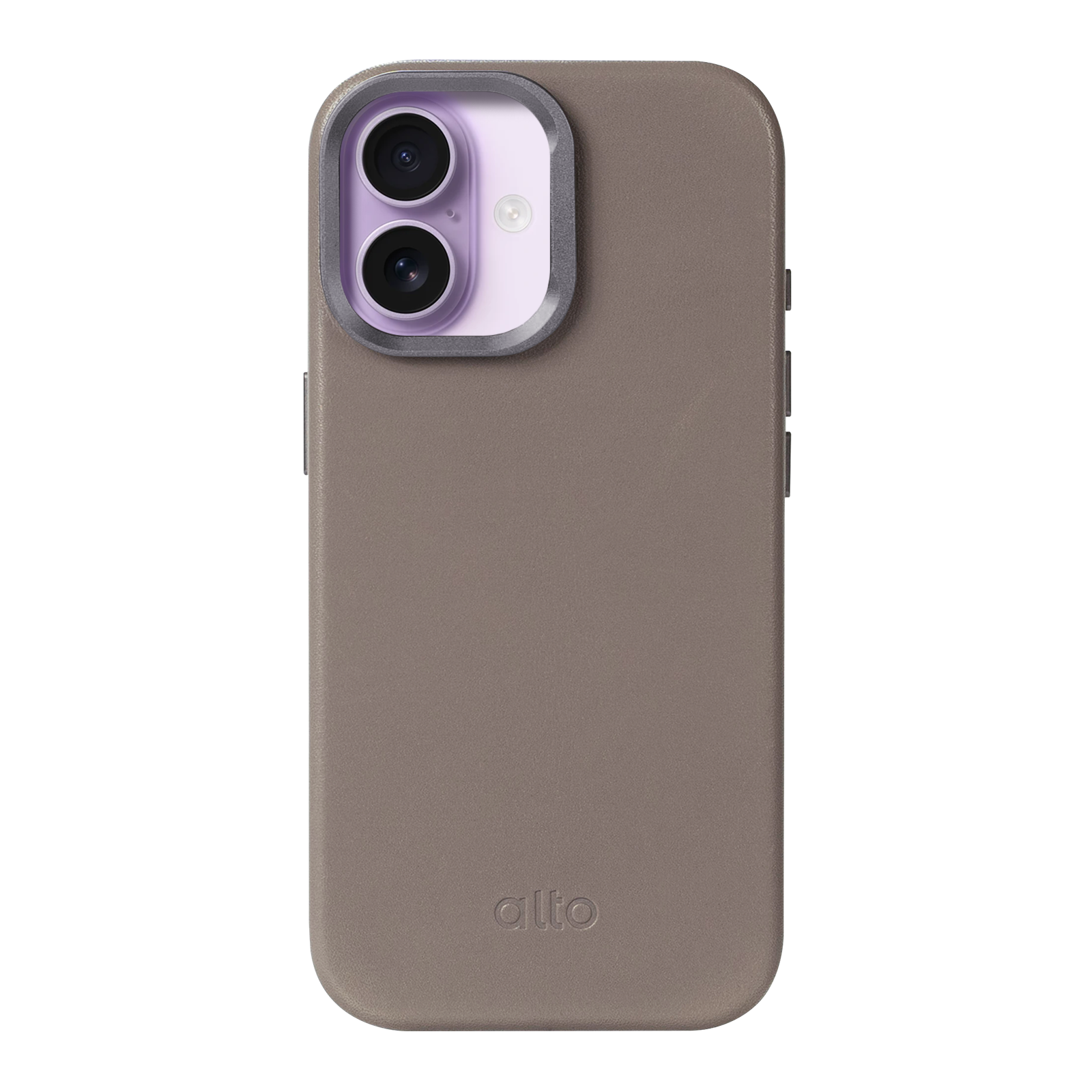 iPhone 17 - Uplop 磁吸支架皮革手機殼 - 礫石灰