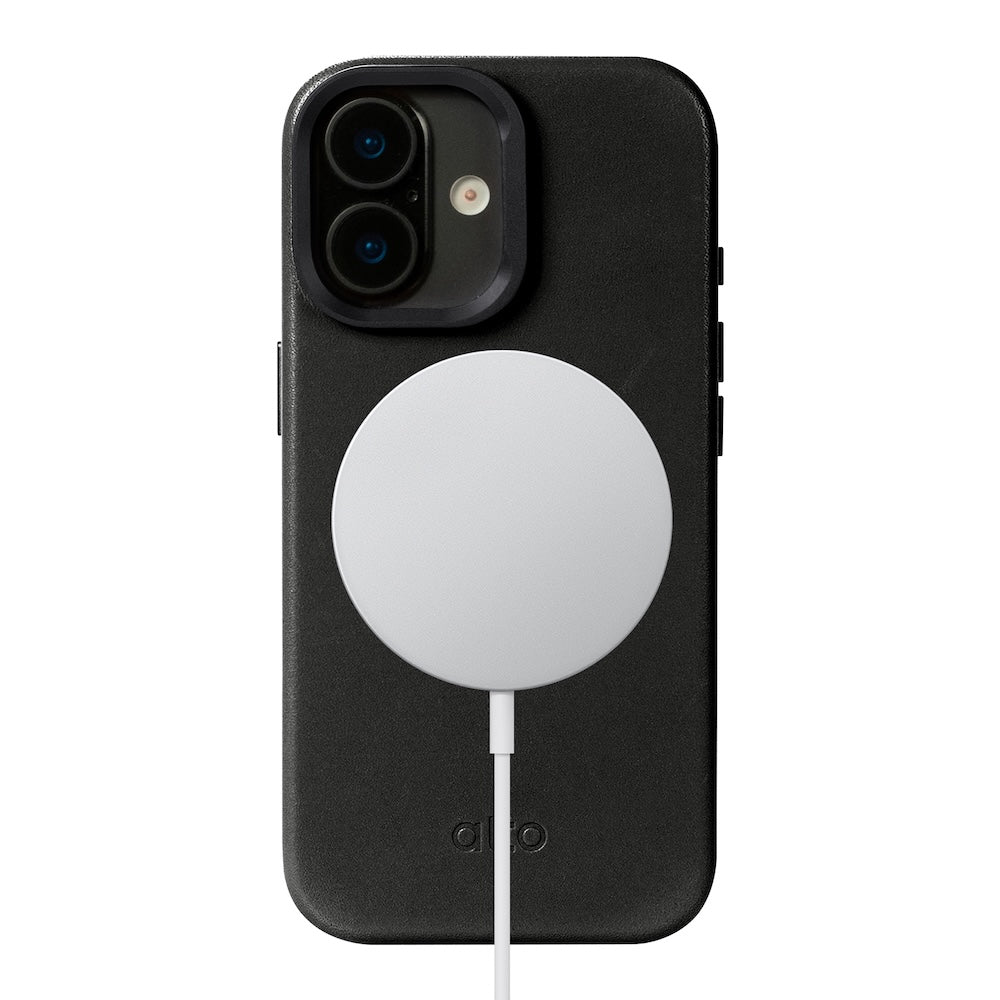 iPhone 17 - Uplop 磁吸支架皮革手機殼 - 渡鴉黑