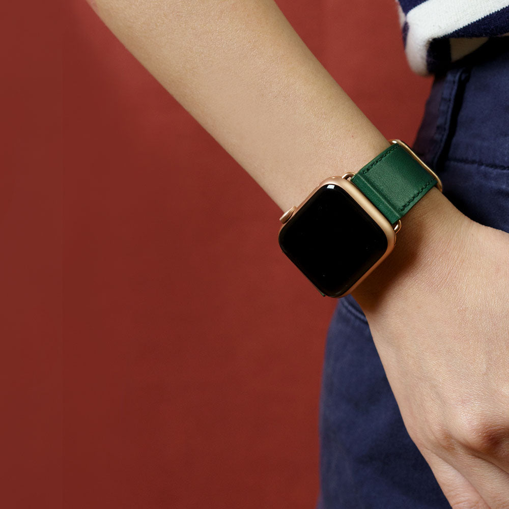 惜福品 - Apple Watch 皮革錶帶 - 38-42mm - 森林綠