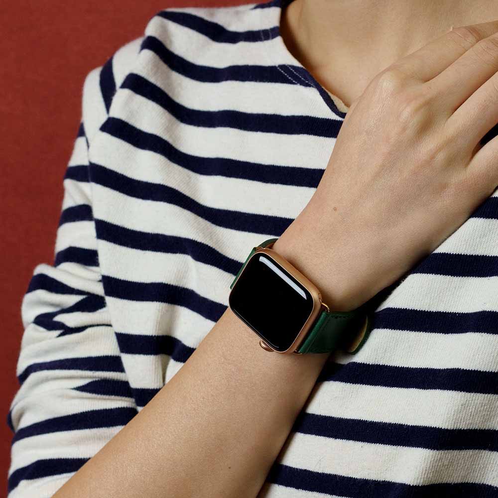 惜福品 - Apple Watch 皮革錶帶 - 38-42mm - 森林綠