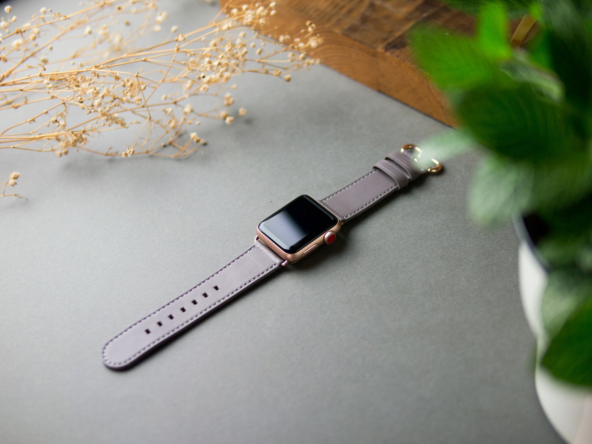 惜福品 - Apple Watch 皮革錶帶 - 38-42mm - 礫石灰
